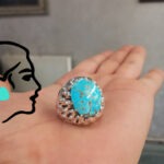 انگشتر مردانه فیروزه نیشابور | رکاب دست ساز کد 106