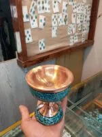ظرف مسی فیروزه کوب نیشابور کد 114 - Image 3