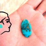 سنگ فیروزه بیضی شکل نیشابور اصل کد 131