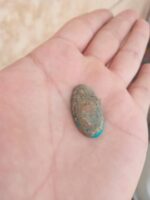سنگ فیروزه بیضی شکل نیشابور اصل کد 131 - Image 2