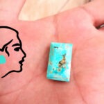 نگین فیروزه مستطیلی نیشابوری اصل کد 122