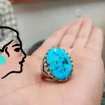 شاه انگشتر مردانه نقره فیروزه اصل نیشابوری کد 132