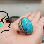 شاه انگشتر مردانه نقره فیروزه اصل نیشابوری کد 134