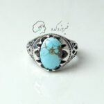 انگشتر فیروزه شجری مردانه رکاب نقره کد 906