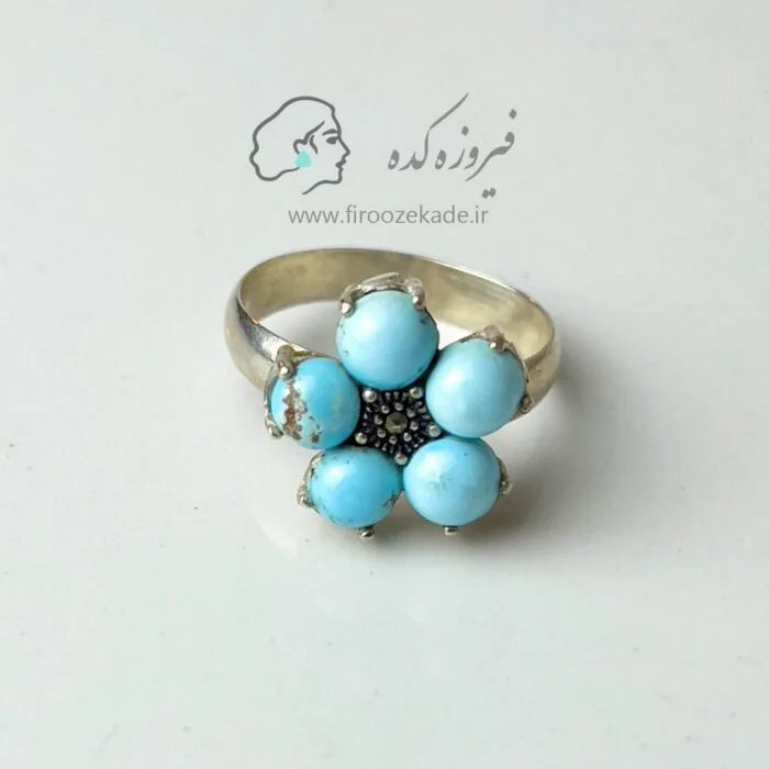 انگشتر زنانه فیروزه عجمی نیشابور کد 905 - Image 2
