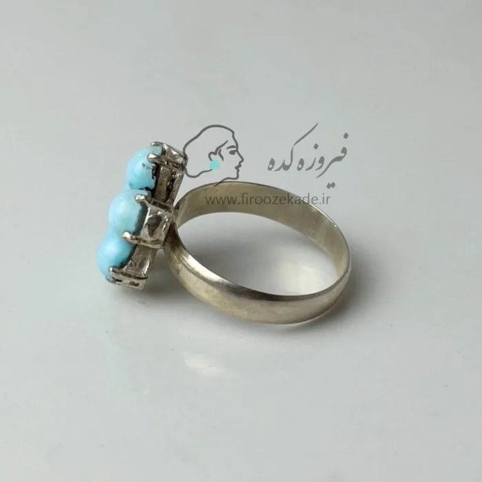 انگشتر زنانه فیروزه عجمی نیشابور کد 905 - Image 6