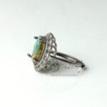 انگشتر نقره زنانه با نگین فیروزه کد 902 - Image 4