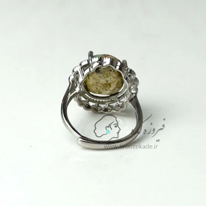 انگشتر نقره زنانه با نگین فیروزه کد 902 - Image 5