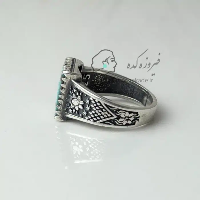 انگشتر مردانه فیروزه شجری نیشابور کد 915 - Image 3