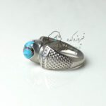 انگشتر مردانه فیروزه عجمی رکاب ایرانی کد 904 - Image 3