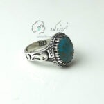 انگشتر نقره مردانه فیروزه نیشابور کد 908 - Image 4