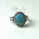 انگشتر نقره مردانه فیروزه نیشابور کد 908 - Image 6