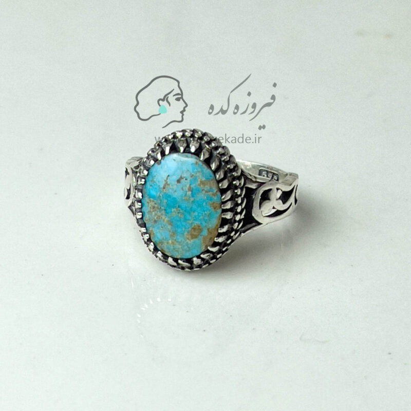 انگشتر مردانه فیروزه نیشابور کد 908 7 گالری جواهرات