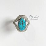 انگشتر زنانه فیروزه رکاب نقره کد 925