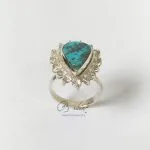 انگشتر زنانه فیروزه نیشابور رکاب نقره کد 927