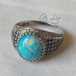 انگشتر مردانه فیروزه نقره کد 922