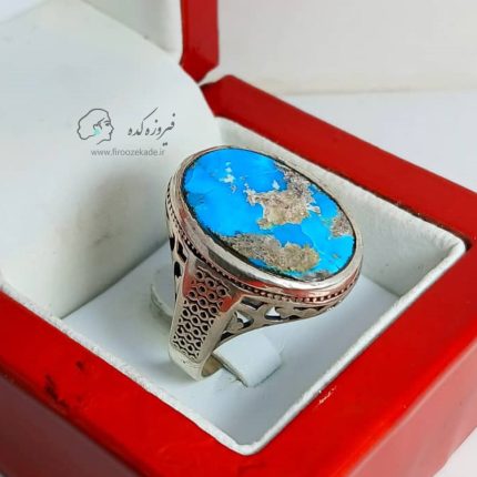 انگشتر مردانه فیروزه نیشابور کد b105