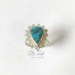 انگشتر نقره زنانه فیروزه نیشابور کد 927