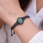 دستبند فیروزه نیشابور مکرومه کد 303