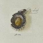 گردنبند زنانه فیروزه نیشابور پشت نگین کد 923