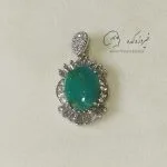 گردنبند زنانه فیروزه نیشابور کد تصویر پلاک از نزدیک 923
