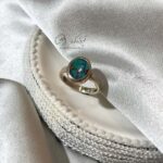 انگشتر نقره با نگین فیروزه نیشابور