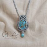 گردنبند فیروزه نخی زنانه