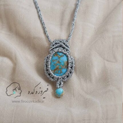 گردنبند فیروزه نخی زنانه