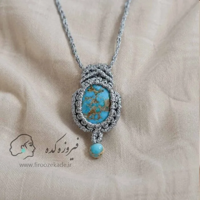 گردنبند فیروزه نخی زنانه