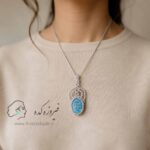 گردنبند فیروزه نخی زنانه