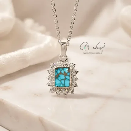 گردنبند زنانه فیروزه نیشابور کد 960