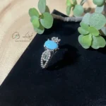 انگشتر فیروزه زنانه با رکاب نقره کد 955