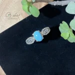 انگشتر فیروزه زنانه با رکاب نقره کد 955