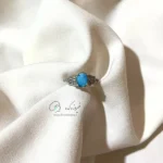 انگشتر زنانه فیروزه نیشابور رکاب نقره کد 959
