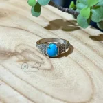 انگشتر زنانه فیروزه نیشابور رکاب نقره کد 959