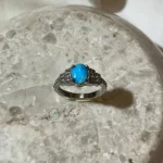 انگشتر زنانه فیروزه نیشابور رکاب نقره کد 959