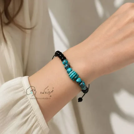 دستبند مهره فیروزه کد 964